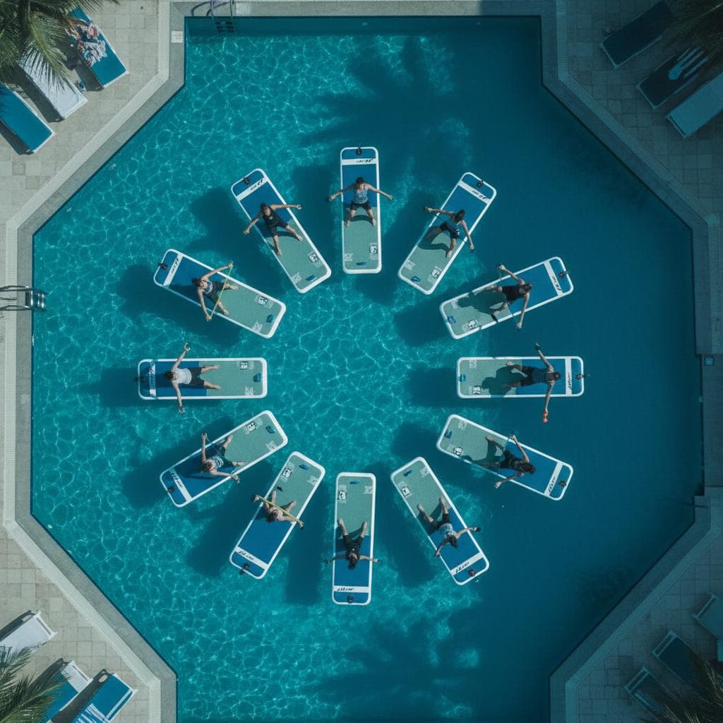 Aerial pool view