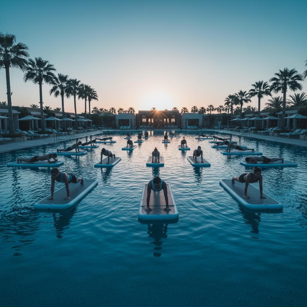 Pool fitness scene