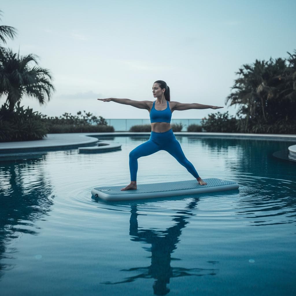 Yoga on water